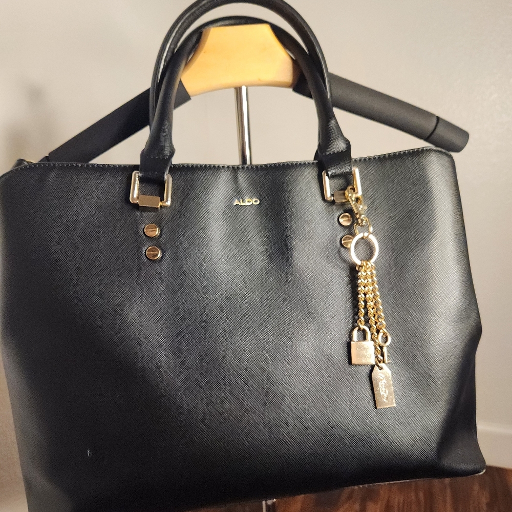 Aldo Gold Tote Bag with Structured Design